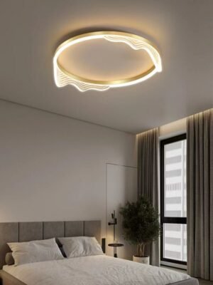 LED Bedroom Golden Lustre Ceiling Lamp Indoor Lighting For Living Dining Room Kitchen Ceiling Lights 1