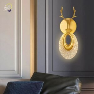 Nordic Antlers LED Wall Lamp Indoor Lighting Corridor Bedside Lamps Bed For Luxurious Stairs Home Living Room Decoration Bedroom 1