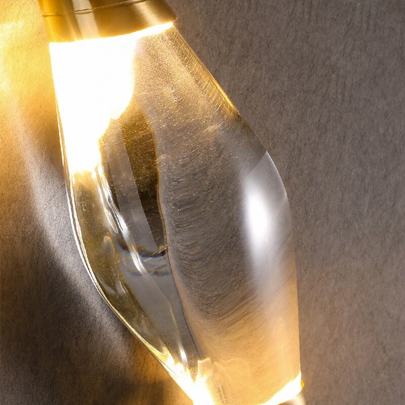 Crystal Wall Lamp Copper Body Sconce lamp Loft Dining Living Room Bar Corridor Aisle light Bedside Stair Pendant Lamp 5