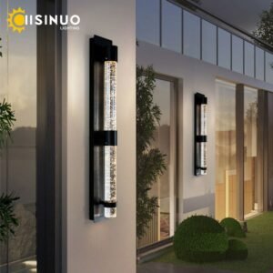 Outdoor Wall Lamp LED Integrated Lighting Exterior Wall Fixtures Crystal Bubble IP65 Wall Sconce Garden Light for Porch Entryway 1