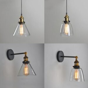 Vintage Pendant Lights Glass wall lamps Loft Industrial Hang lamp Lamparas De Techo Colgante Modern Lustre Pendent lamp 1