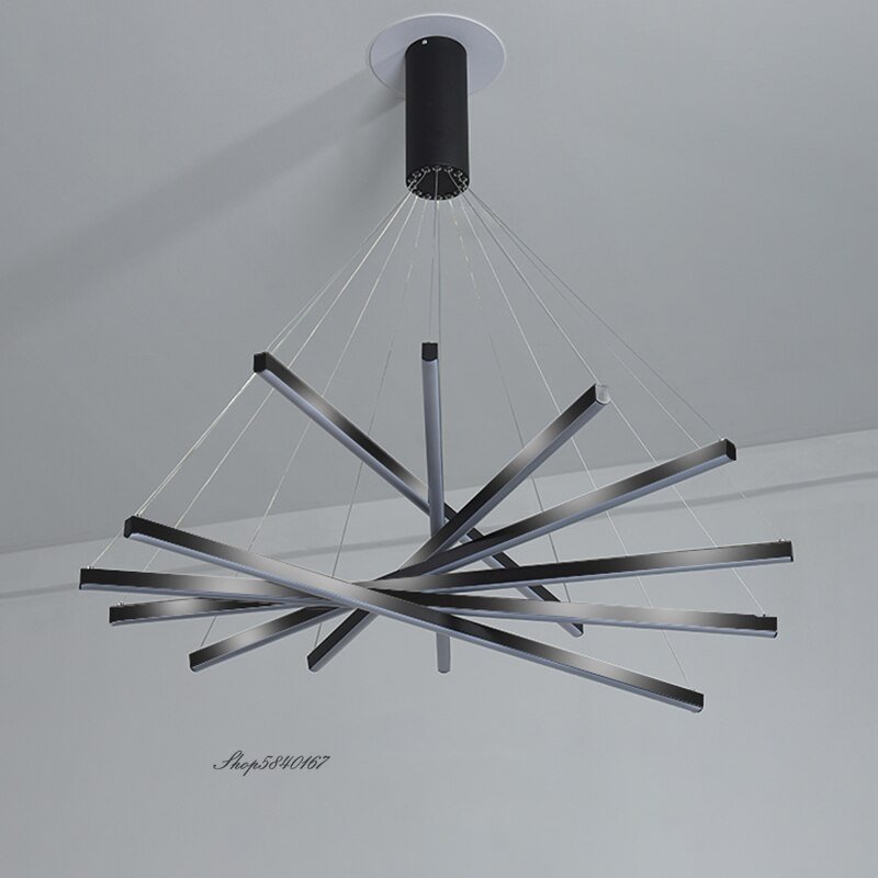 Modern Led Hanging Pendant Lights Minimalist Line Lamps for Dining Room Living Room Loft Bedroom Suspension Lighting Fixtures 4