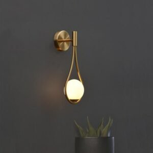Best Selling Glass Ball Brass Wall Lamps Nordic LED Bedroom bedside lamp Living Dining Room Aisle Balcony Decor Lighting Fixture 1