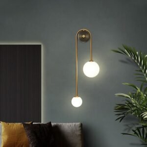 Modern LED Wall Lamp Glass Ball Lampshade Gold Home Decor Living Room Bedroom Sconce Nordic Light Luminaire 1