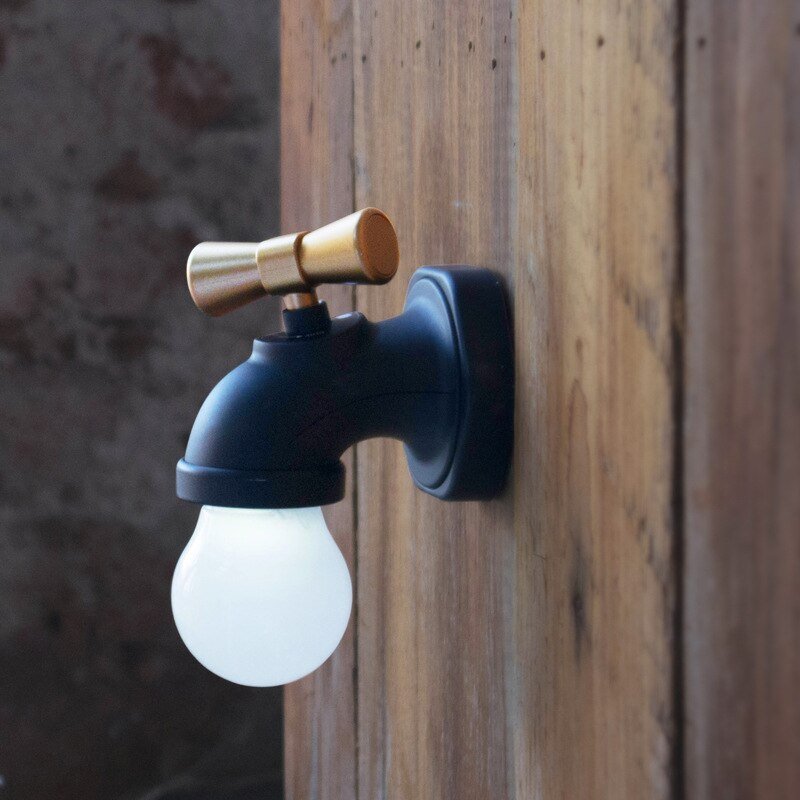 Faucet Wall Light Outdoor Lighting USB Chargeable Wall Lamp Waterproof Bathroom Light Garden Wall Lights Led Mini Wall Sconce PC 6