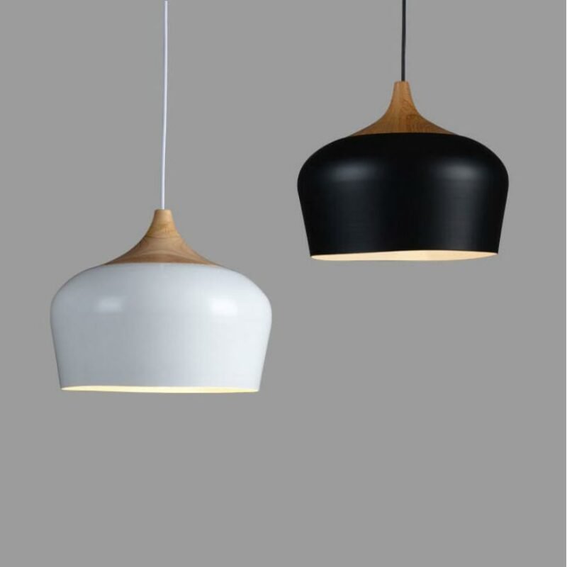 Modern pendant light black/white Retro Droplight Bar Cafe Bedroom Restaurant American Country Style Hanging Lamp Dia 30/35cm 5