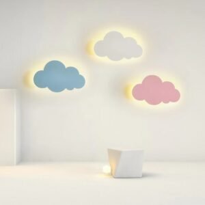 Modern Colorful Cloud Wall Lamps for Baby Children's Room Boy Girl Lovely Cartoon LED Wall Light Living Room Bedside Lighting 1