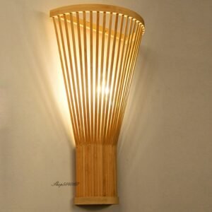 New Modern Wooden Wall Lamp Lights Creative Bamboo Sconce Wall Light for Living Room Bed Room Loft Wall Decor Lighting E27 Lamps 1