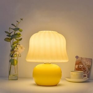 French Cream Table Lamps Vintage Handmade Glass Decor Desk Lamp Living Room Bedroom Bedside Small Night Light 1