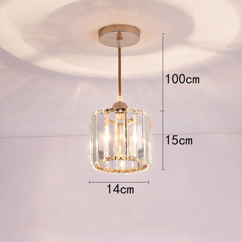 Modern Crystal Hanging Lamps for Living Room Lights Pendant Dining Room Kitchen Lighting Suspension Luxury Ceiling Covers LED 6