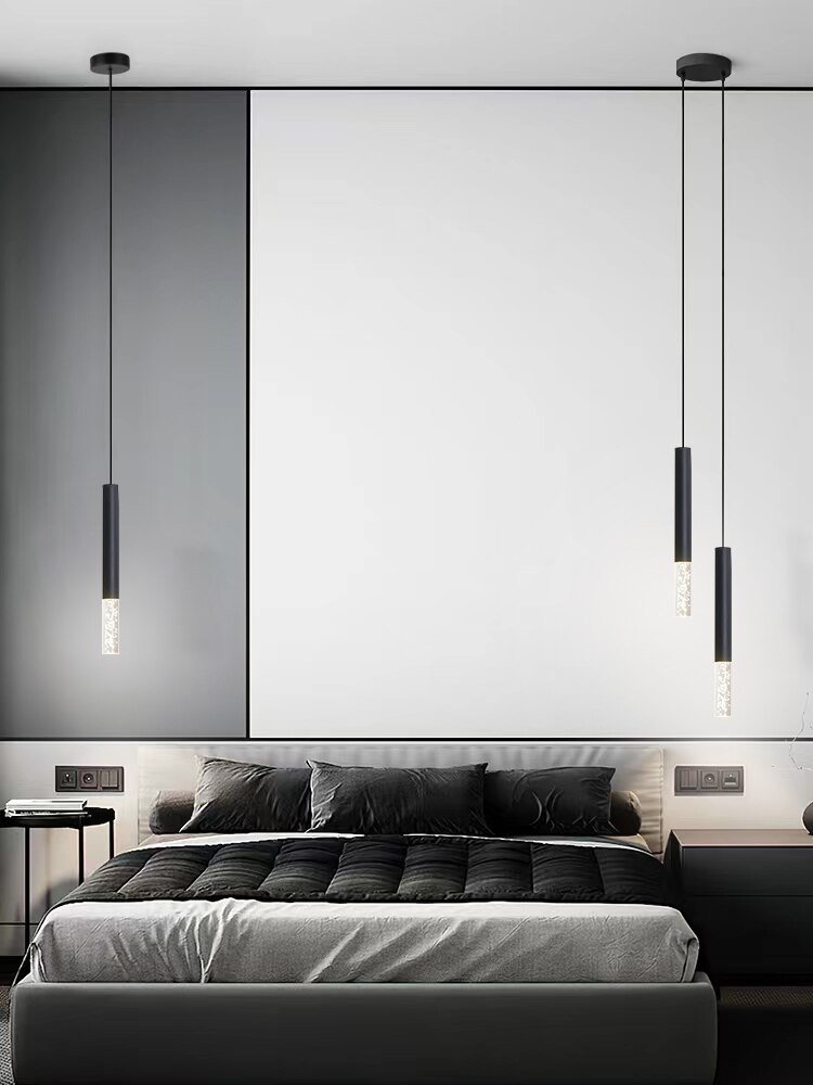Modern Acrylic LED pendant lights minimalist restaurant /coffee bar/living room/bedside pendant lamp long line hang lamp 3