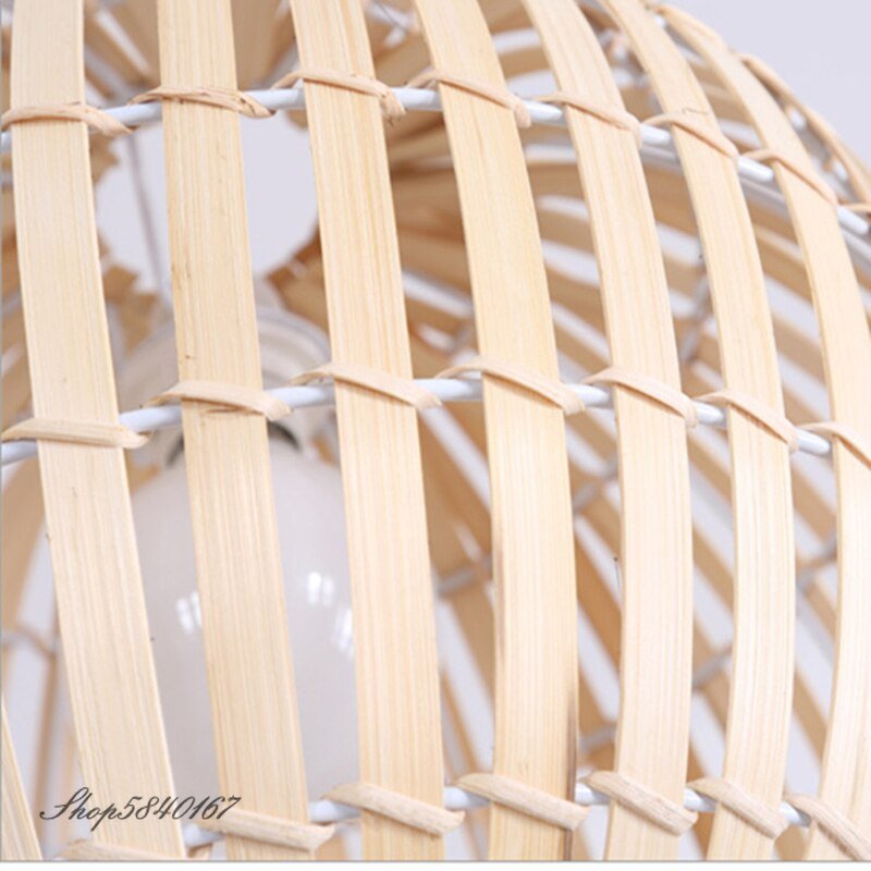 Southeast Asia Bamboo Pendant Light Vintage Rural Hanging Lamp Dinning Room Light Fixtures Loft Personality Deco Pendant Lamps 6