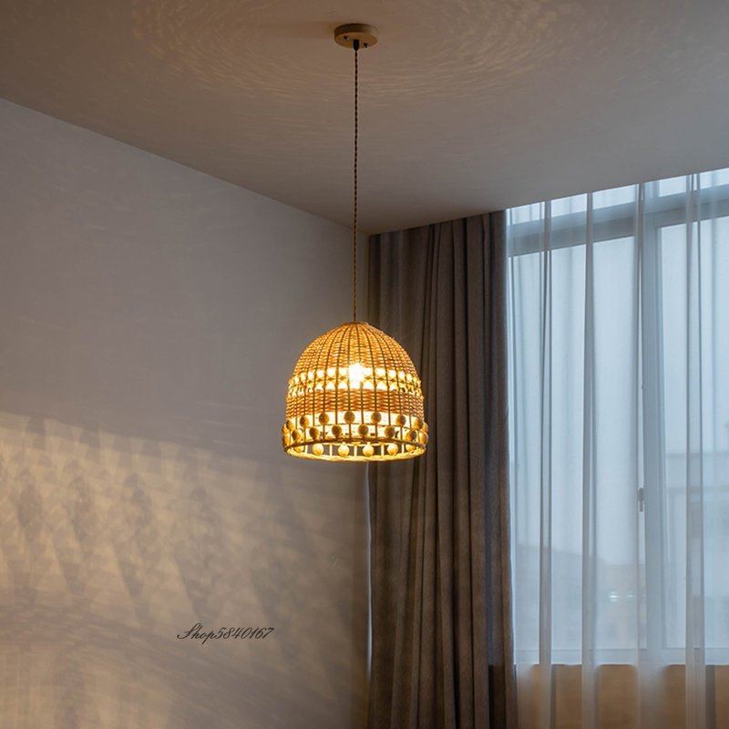 Modern Chinese Style Handmade Pendant Light Minimalist Bamboo Chandeliers for Living Room Dining Room Restaurant Lamp Room Decor 5