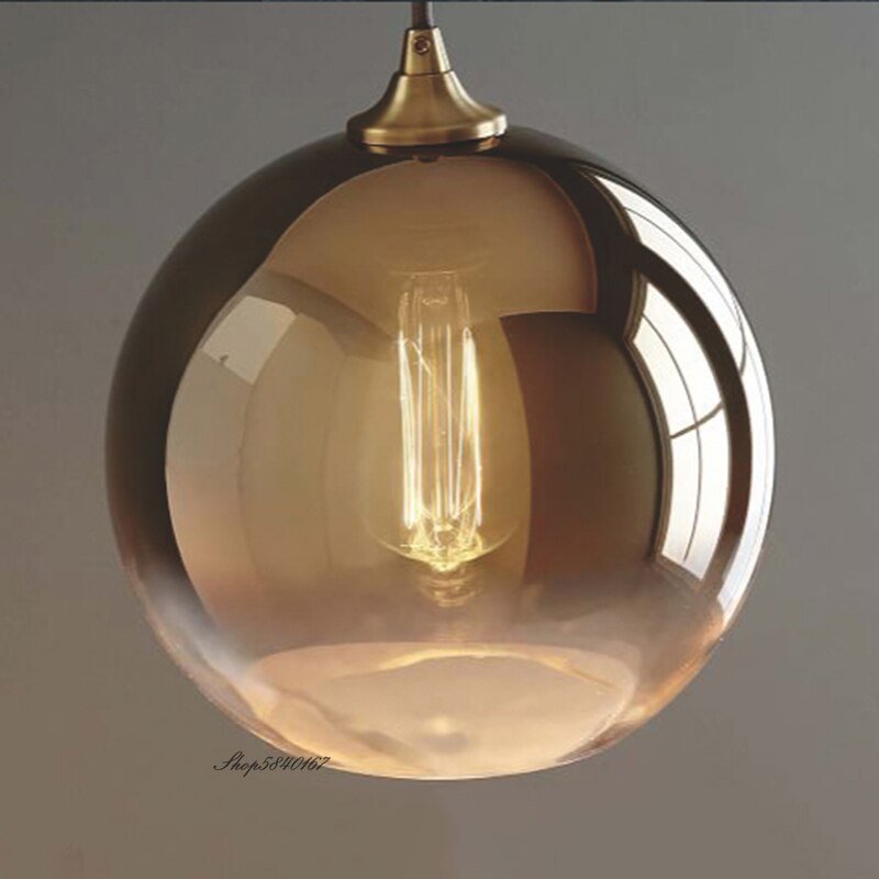 Modern Pendant Lights Glass Ball Hanglamp for Dining Room Bedroom Nordic Home Decor Luminaire Suspension E27 Kitchen Fixtures 4