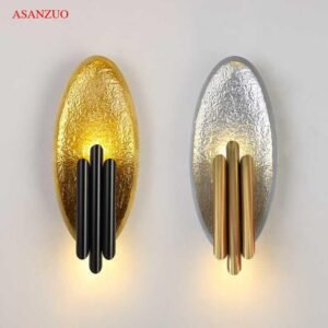 Nordic Resin & Metal Tube Wall lamps Creative living room TV background Sconce luxury staircase aisle bedside lamp Fixture 1