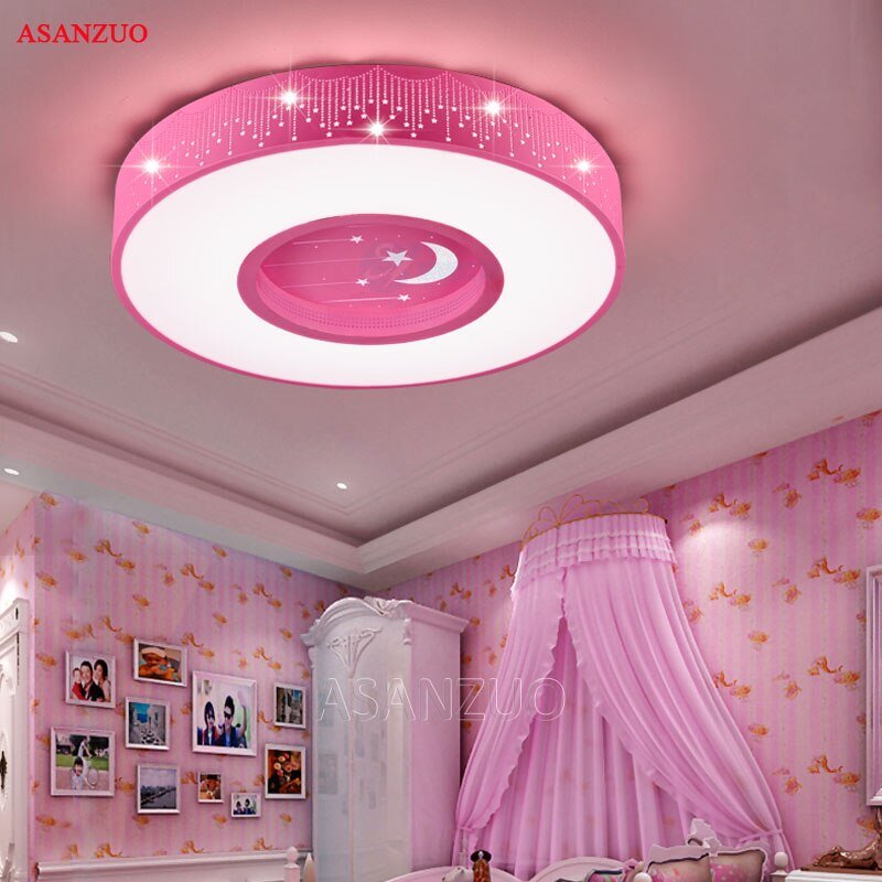 Children's ceiling lights pink/blue Round LED Ceiling Lamp For Living Room Bedroom Study Modern Dimmable Ceiling lights Lighting 2