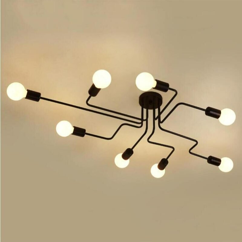 Ceiling Lights Vintage Lamps For Living Room Iluminacion Ceiling Light Wrought Iron Luminaria Home Lighting Fixtures E27 6