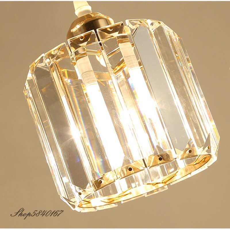 Modern Crystal Hanging Lamps for Living Room Lights Pendant Dining Room Kitchen Lighting Suspension Luxury Ceiling Covers LED 3