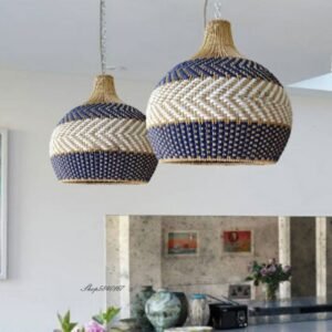 New Rattan Pendant Lights Creative Color Matching Rattan Lamp Chinese Style Luminaire for Dining Room Restaurant Suspension Lamp 1