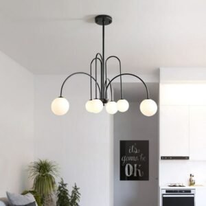 Nordic minimalist living room restaurant pendant lamp creative personality study cafe clothing store art glass chandelier 1