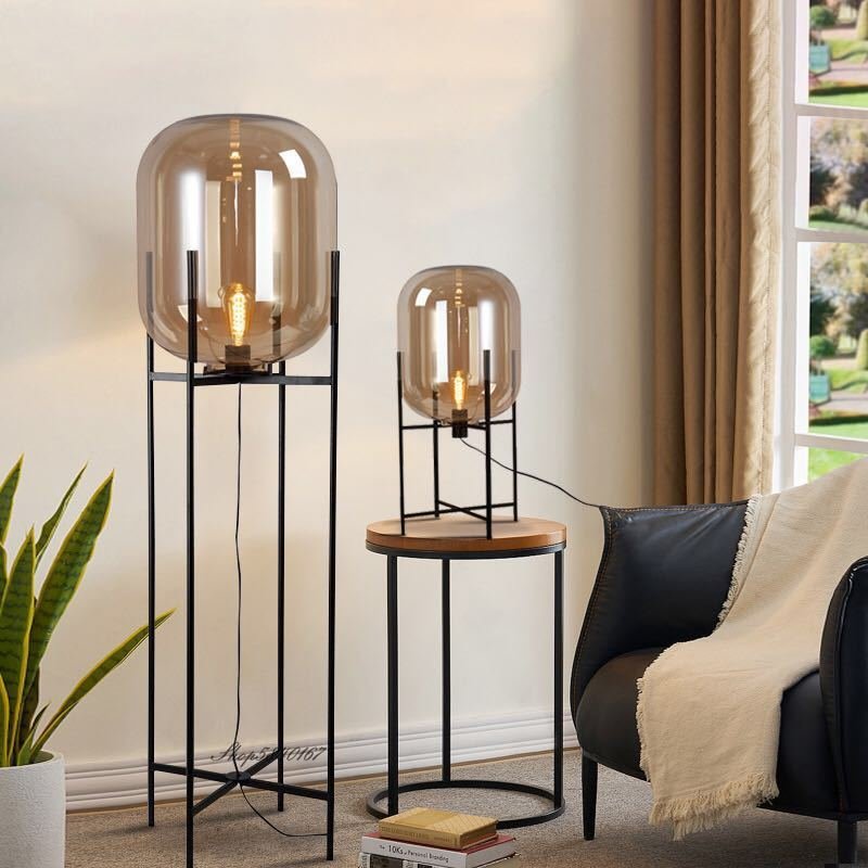 Nordic Glass Floor Lamp Led Designer Standing Lamp for Living Room Bedroom Art Decor Study Led Lighting Fixture Stand Table Lamp 1