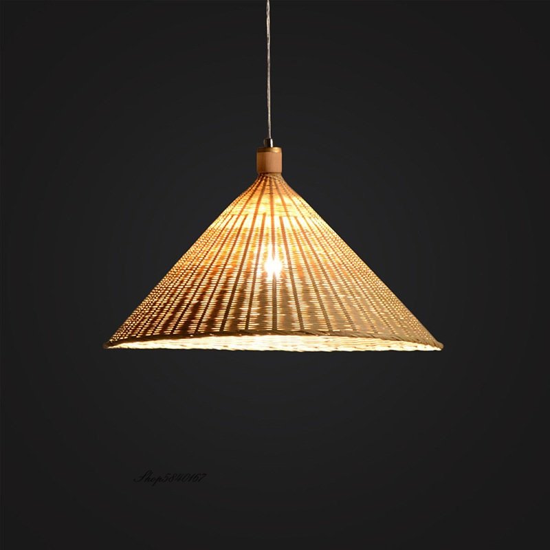 New Chinese Style Bamboo Pendant Lights Traditional Hand-made Bamboo Hanging Lights Dining Room Restaurant Decor Suspension Lamp 1