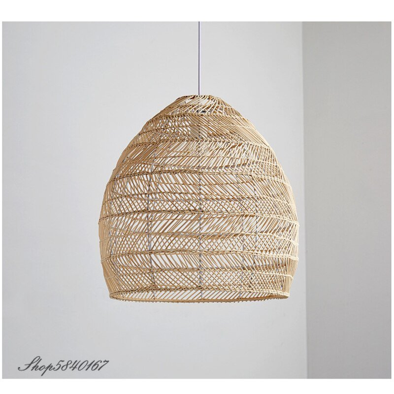 New Chinese Style Pendant Lights Rattan Lamp for Living Room Home Deco Dining Room Hanging Lamps Kitchen Luminaire Suspension 2