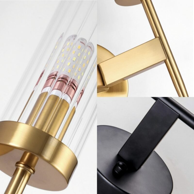 Nordic Glass Wall lamp bedroom Corridor stairs E14 LED wall light for Bathroom Mirror Light Gold Black home decor wall sconce 5