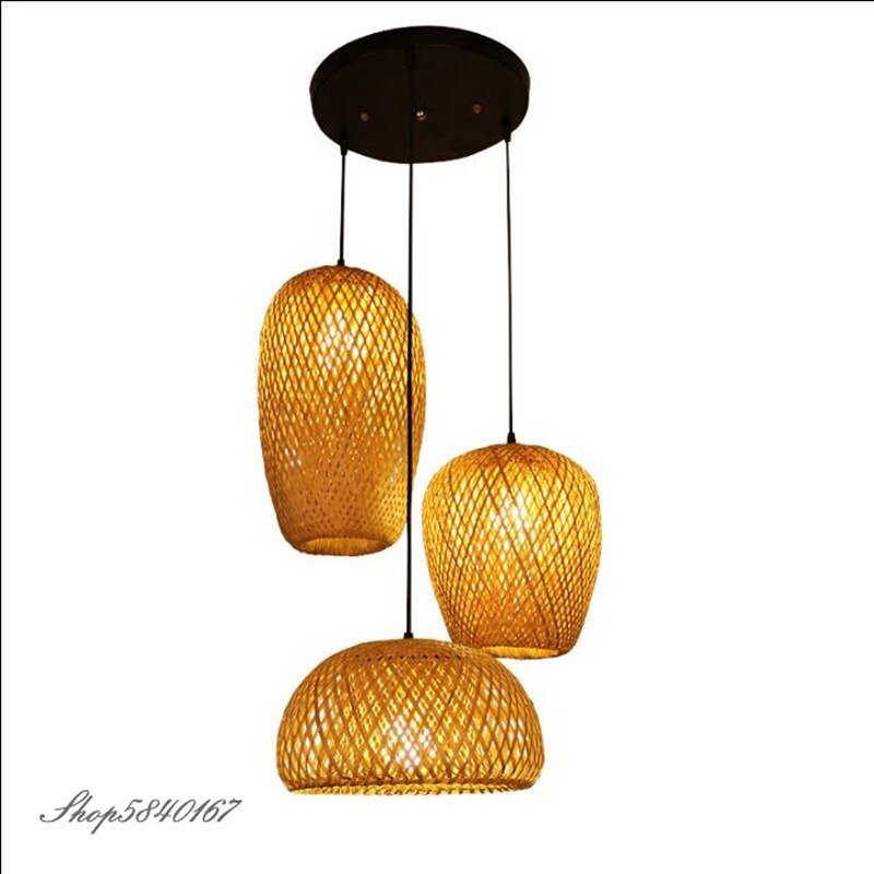 Chinese Handmake Bamboo Pendant Light For Living Room Dining Room Loft Light Fixture Restaurant Hanglamp Decor Luminaire E27 5