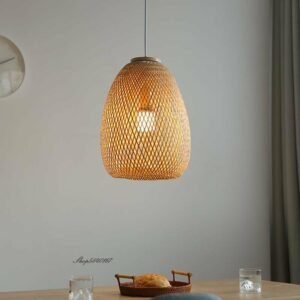 Vintage Bamboo Lamp Dining Room Lighting Simple Pendant Lights for Restaurant Decoration Japanese Style E27 Suspension Luminaire 1