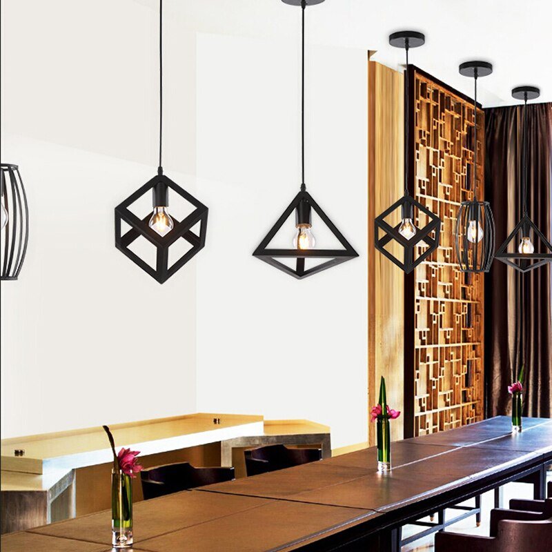 Loft Iron Pendant Lights Industrial Style Restaurant Bar Creative Retro Bar Pendant Lamps E27 Hanging Lights 2