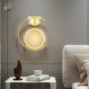 LED Modern Sofa Butterfly Wall Lamp Decor Bedside Tables Lamps For Home Hall Kitchen Living Room Nordic Indoor Lighting Light 1
