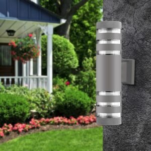 Up Down Aluminum Cylinder LED Wall Light Outdoor Waterproof Modern Style Dual Head E27 Wall Lamp AC85-265V garden Porch light 1