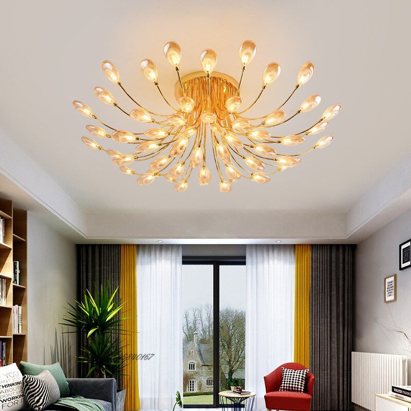 Modern Crystal Ceiling Lights Led Luxury Ceiling Hanging Lamps for Living Room Decor Loft Bedroom Lamps Lighting Ceiling Lamp 6