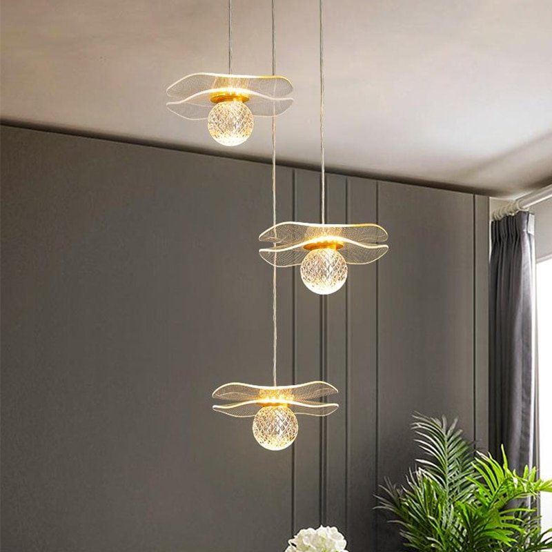 Art Acrylic pendent lights Modern LED Light Fixtures  Decor salon kitchen island Dining Room bedside small Hanging Lamp 1