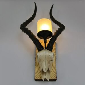 American Country Retro Hallway Wall Lamp Creative Bedroom Bedside Lamp Indoor Decorative Antlers Lamps Staghorn Sconce Lighting 1