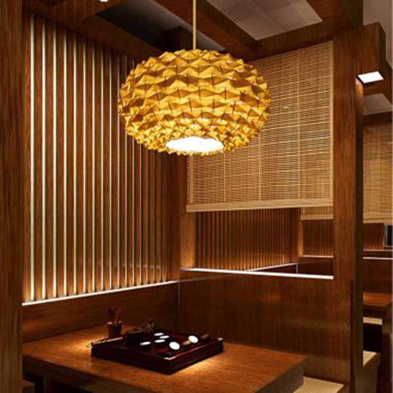 New Chinese Style Pendant Light Retro Rattan Lamp for Living Room Home Deco Dining Room Hanging Lamps Homestay Lighting Fixtures 2