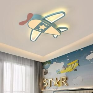 Irplane Lamp children's room Ceiling Light Blue Aircraft Chandelier Gril Boy Room Bedroom Study LED ceiling lamp 1