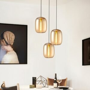Glass Pendant Lamp Art Decor Vintage Nordic Light Hotel Restaurant Cafe Dinning RoomLighting Fixtures 1