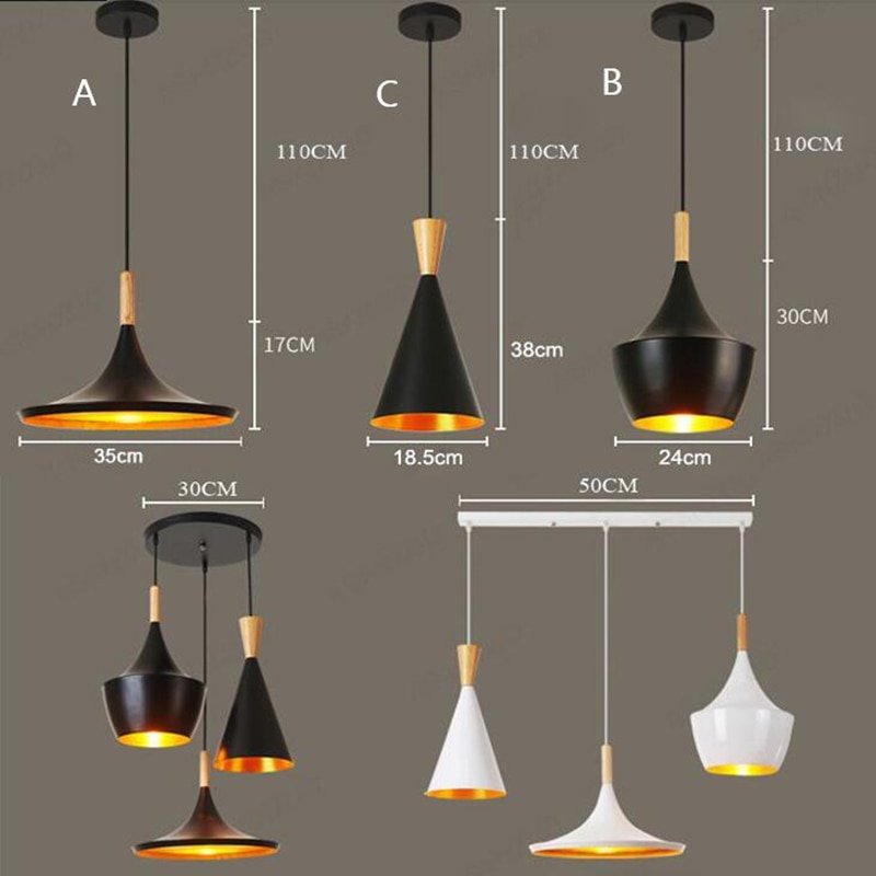 Nordic Pendant Lights For Home Lighting Modern Dining Musical Instrument ABC Hanging lamp Wooden Aluminum Lampshade 5
