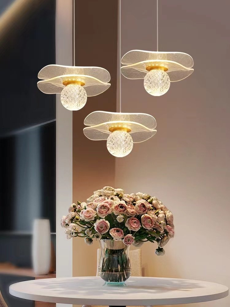 Art Acrylic pendent lights Modern LED Light Fixtures  Decor salon kitchen island Dining Room bedside small Hanging Lamp 4