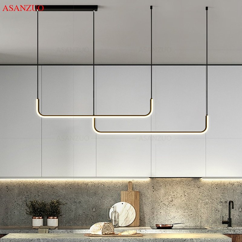 Modern LED Ceiling Chandeliers with Remote Control Table Dining Kitchen Accesories Fixture Hanging Pendant Home Decor Lighting 3