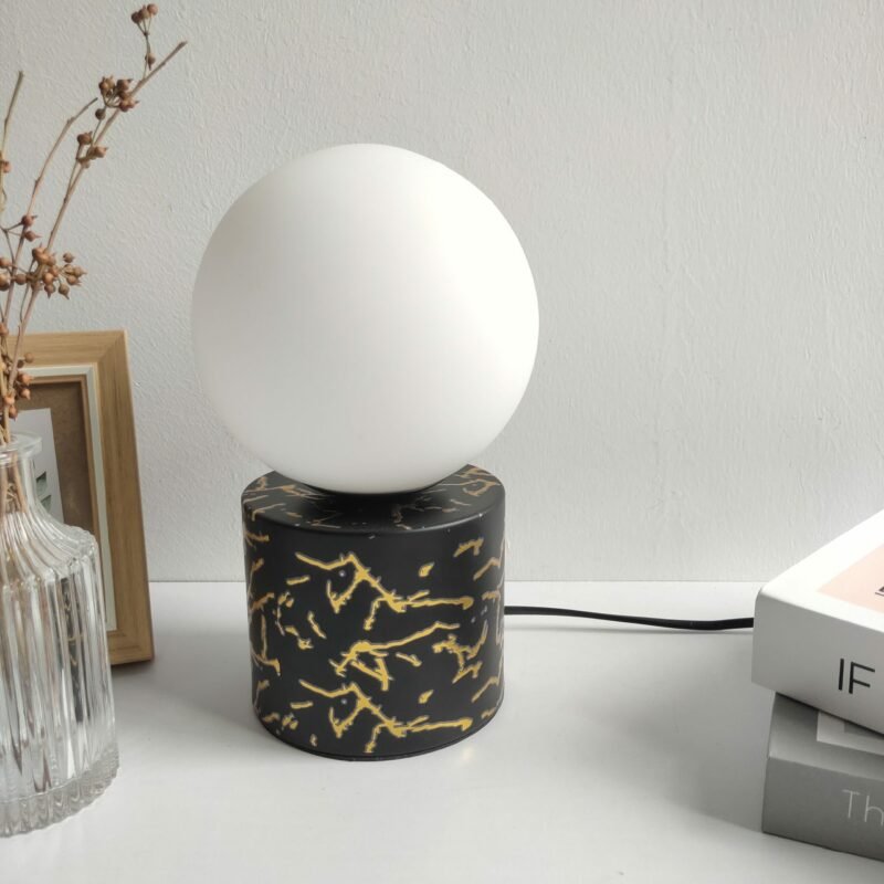 Led Reading Table Lamp Bedside Counter Study Room Living Room Light Dressing Black Gold Table Lamp Nordic American Fixture 4