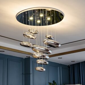 Italian Designer Luxury Pendant Light Chrome Glass Hanglamp Led Lighting Living Room Dining Room Restaurant Suspension Luminaire 1