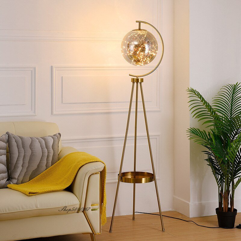 Nordic Creative Tripod Storage Led Floor Lights Multifunction Standing Lamp for Living Room Sofa Corner Floor Lamp Bedroom Light 5