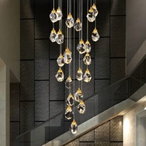 Luxurious Crystal Ceiling Chandelier Nordic Indoor Lighting LED Pendant Lamp Living Room Stairs Corridor Hotel Restaurant Home 1