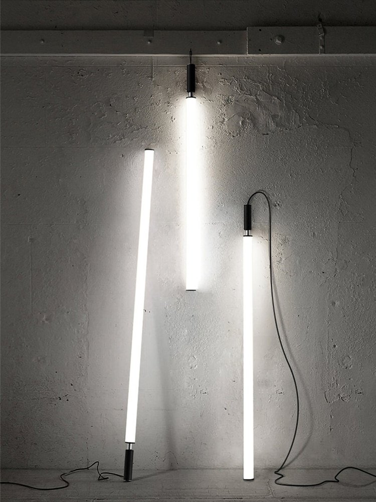 Modern LED Chandelier Dining Room Kitchen Bedroom Pendant Lamp minimalist Long Strip Design restaurant table bar Hanging Light 5