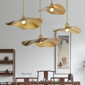 2021 New Lotus Pendant Lights Nordic Copper Ceiling Hanging Lamps for Living Room Dining Room Decor Restaurant Loft Led Hanglamp 1