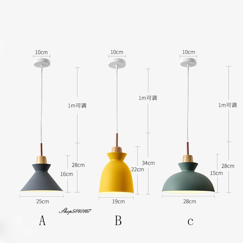 Nordic Designer Pendant Lights Macaron Color Suspension Hanglamp for Living Room Decoration Dining Room Bedroom E27 Pendant Lamp 3