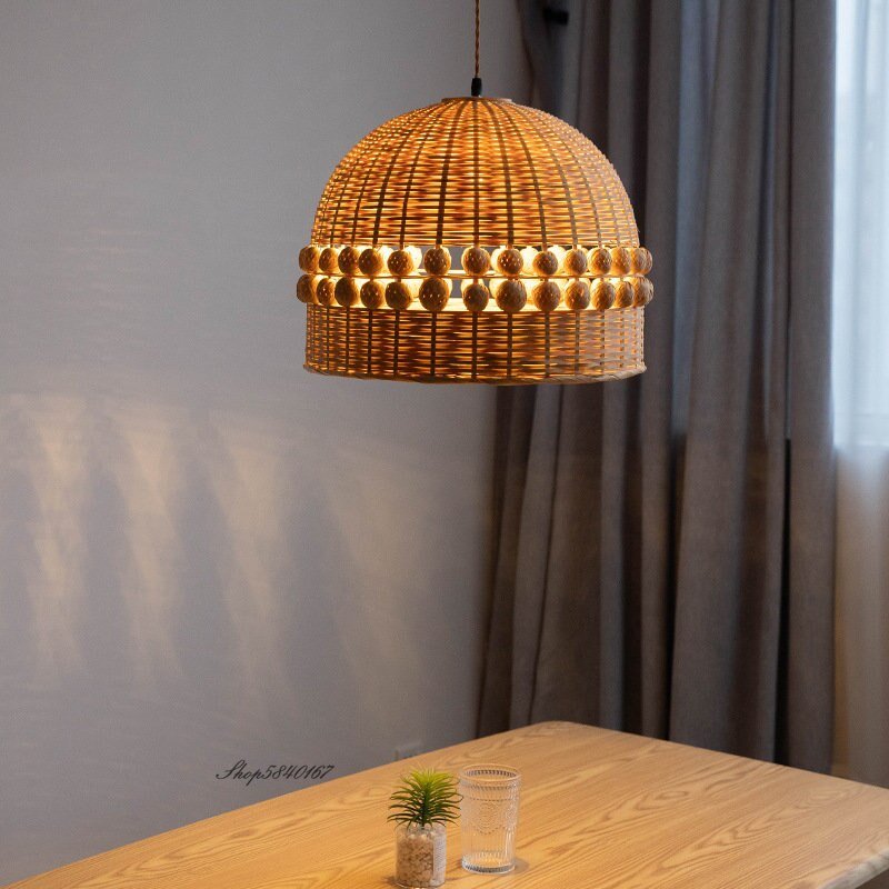 Modern Chinese Style Handmade Pendant Light Minimalist Bamboo Chandeliers for Living Room Dining Room Restaurant Lamp Room Decor 6